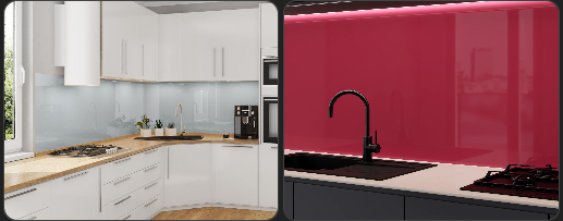 Küchenrückwand aus Glas